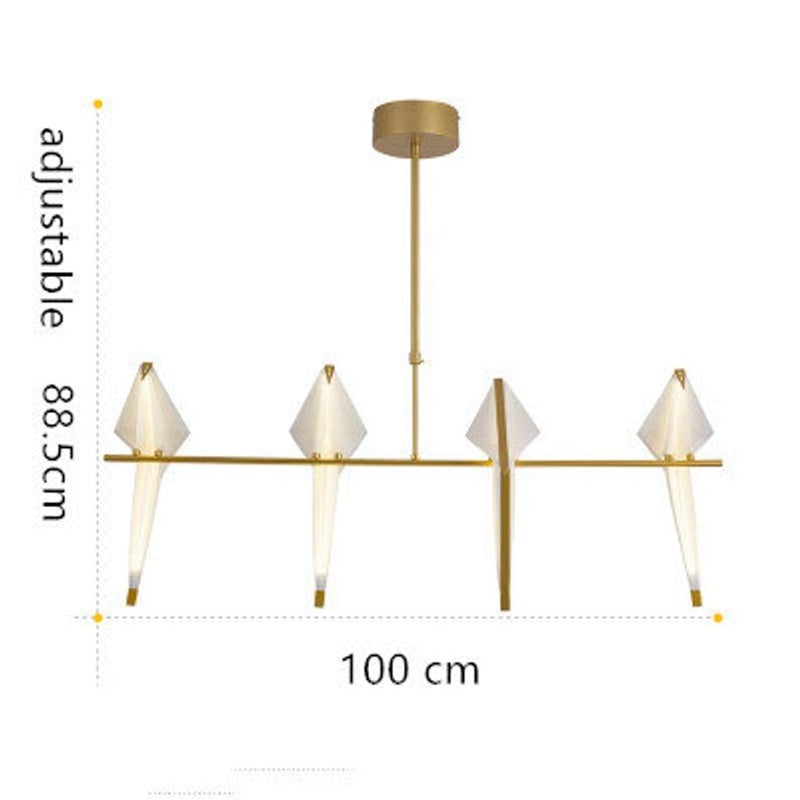 Nordic Creative Paper Cranes Ceiling Light Origami Bird Pendant Lamps