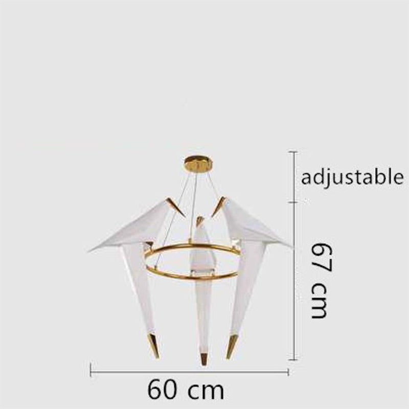 Nordic Creative Paper Cranes Ceiling Light Origami Bird Pendant Lamps