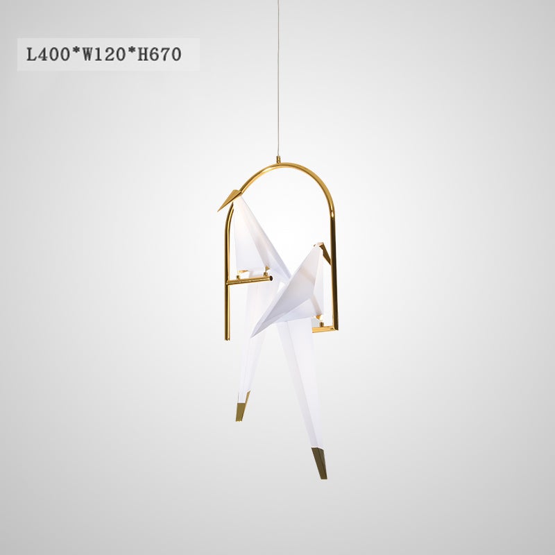Nordic Creative Paper Cranes Ceiling Light Origami Bird Pendant Lamps