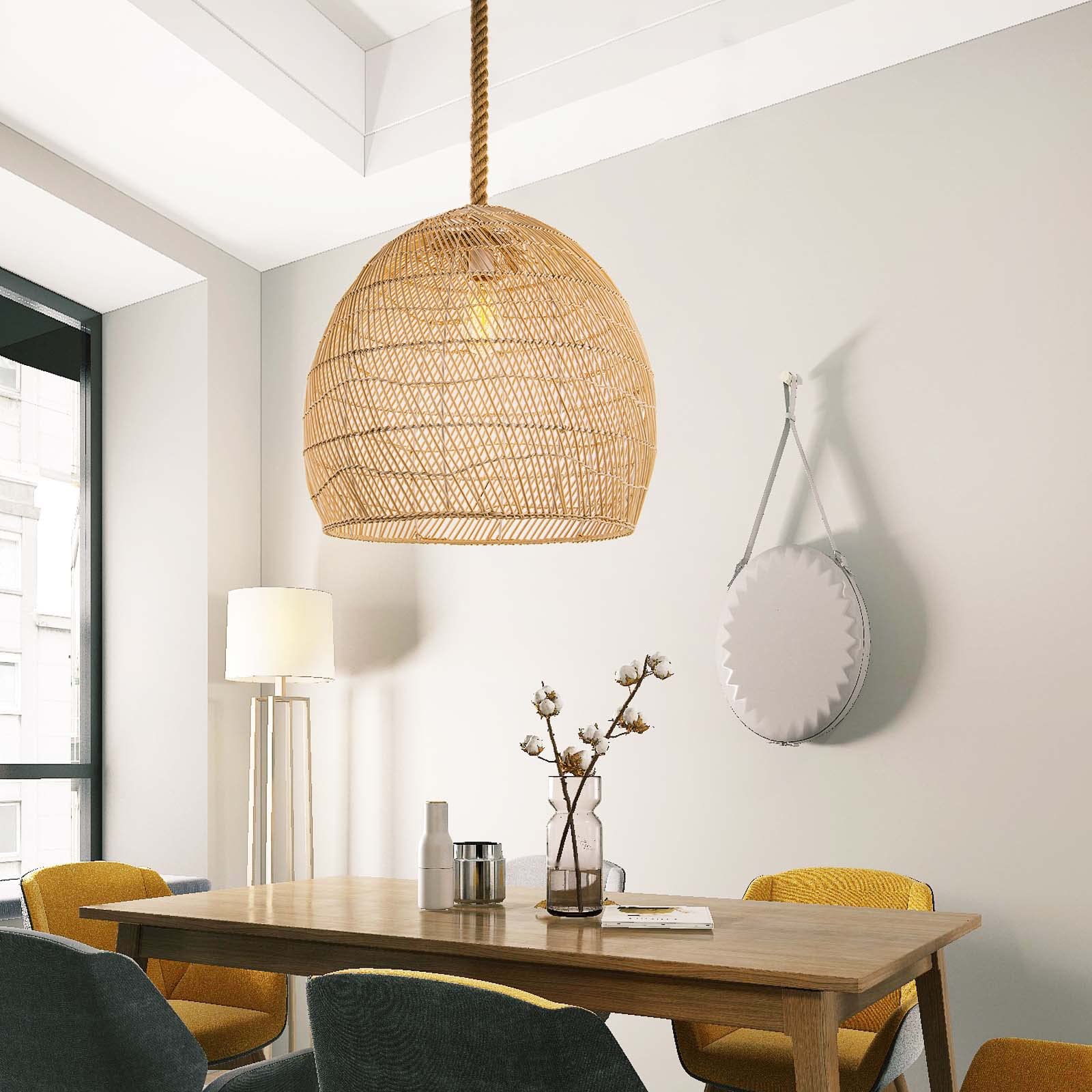 Nordic Rattan Hanging Light Shades Living Room Pendant Lamp Shade