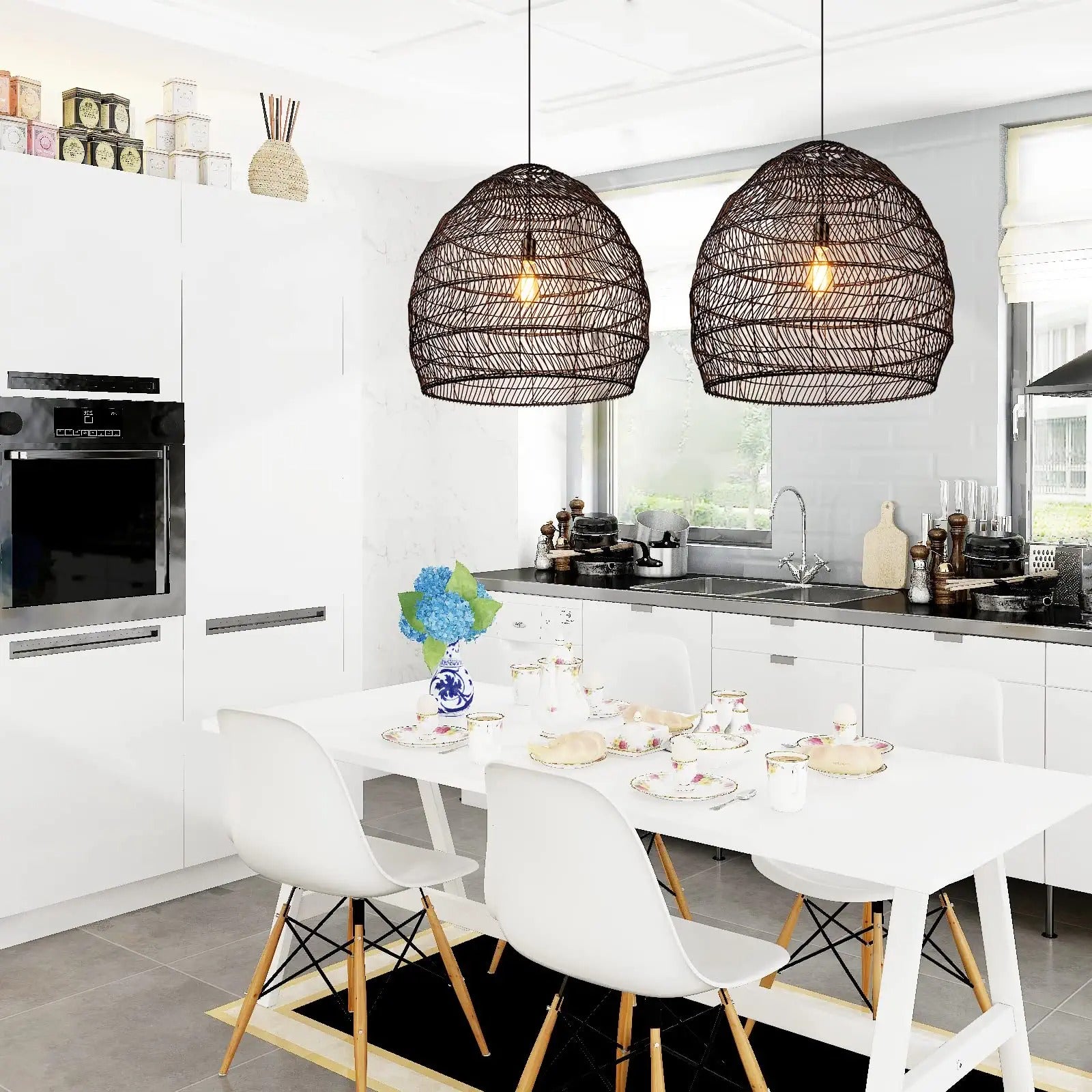 Basket Rattan Woven Pendant Light Shades