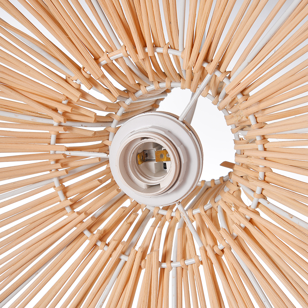 Wabi-Sabi Brown Rattan Pendant Chandelier for Living Room