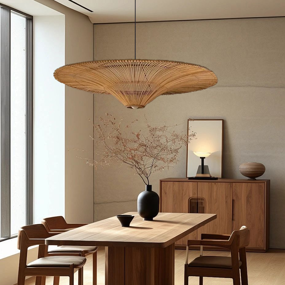 Large Modern Rattan Pendant Light Ceiling Lampshade 80CM