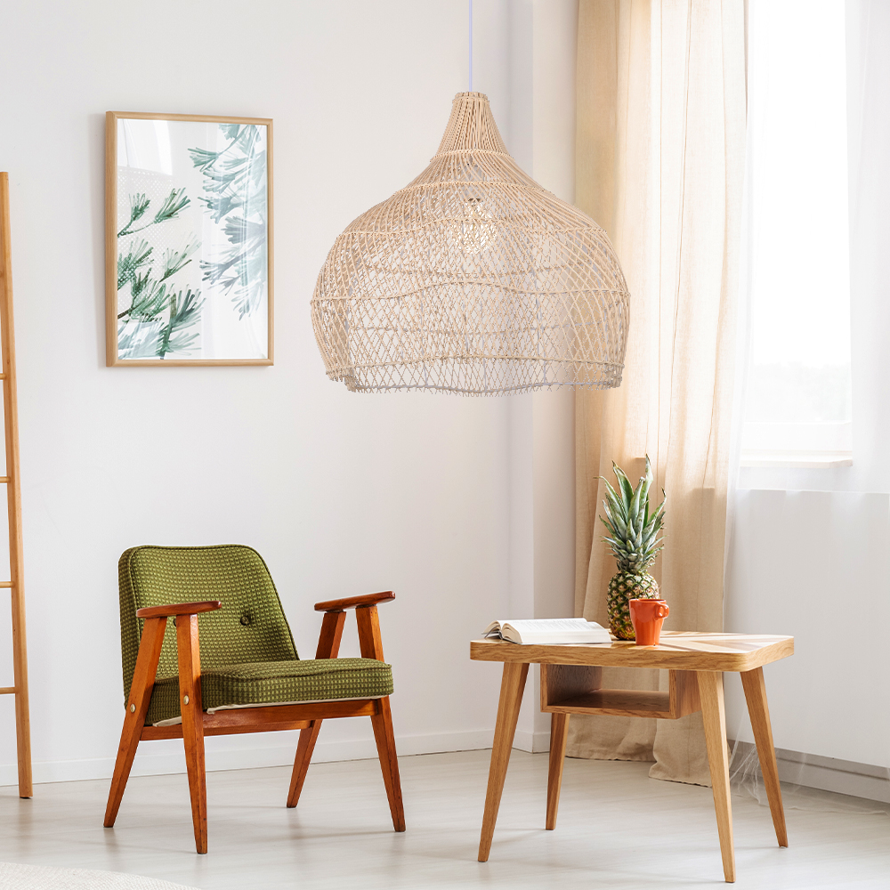 Rattan Novelty Pendant Lights Wicker Pendant Shade