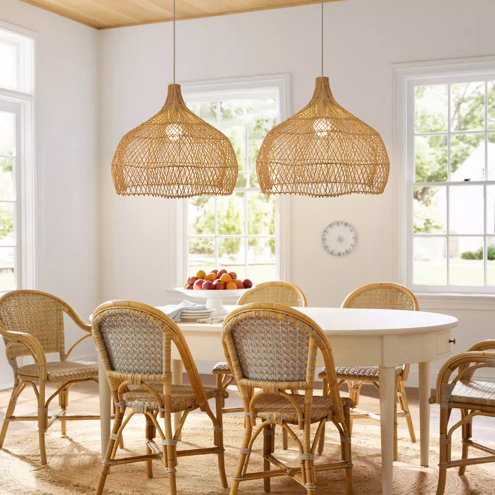 Rattan Novelty Pendant Lights Wicker Pendant Shade