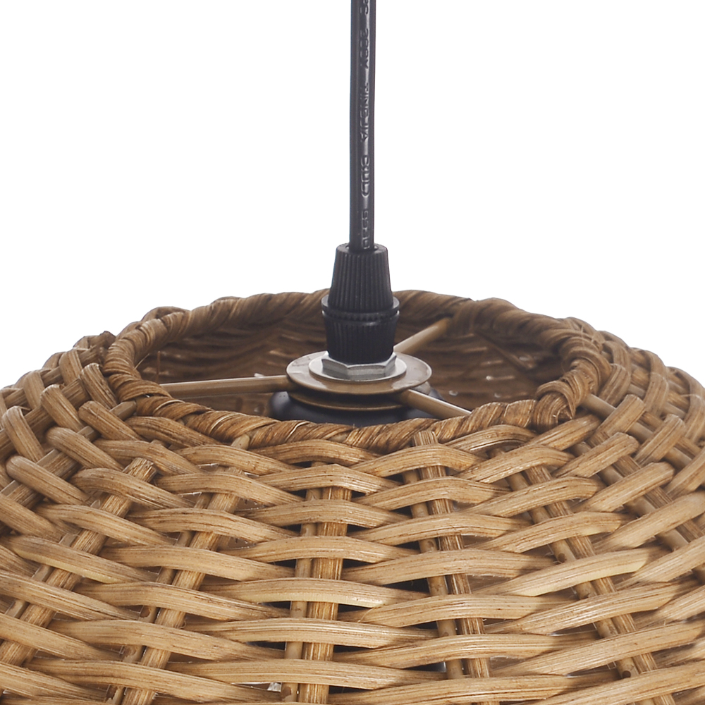 Modern Handwoven Rattan Dome Pendant Light 50CM