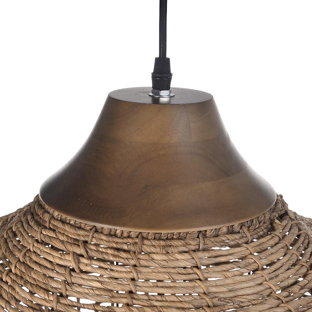 Minimalist Rattan Pendant Light Wabi Sabi Style House Decor Handmade Lampshade