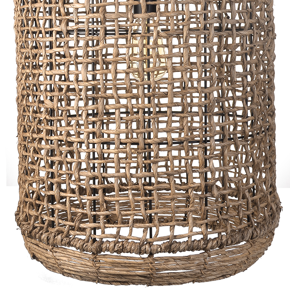 Minimalist Rattan Pendant Light Wabi Sabi Style House Decor Handmade Lampshade