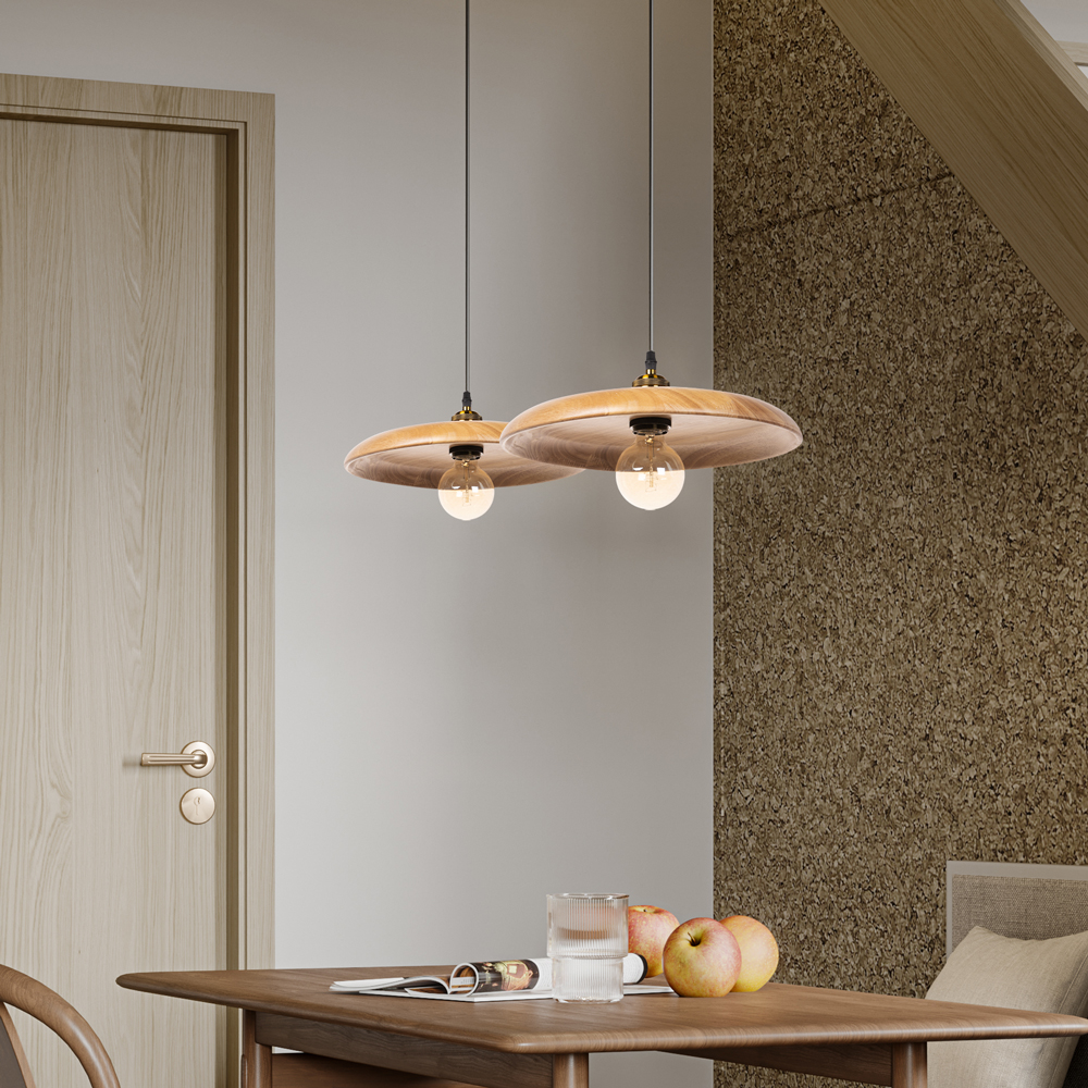 Nordic Wood Pendant Light Retro Lamp Creative Solid Wood chandelier