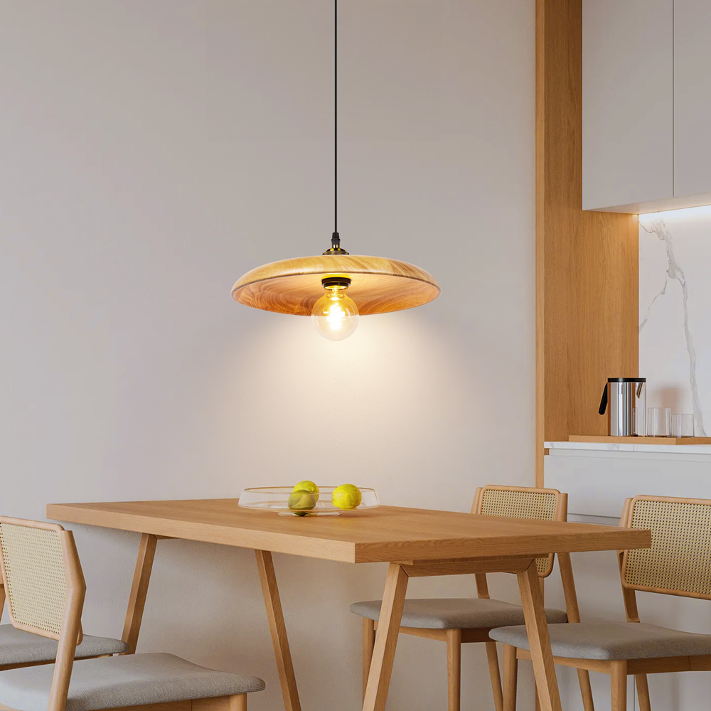Nordic Wood Pendant Light Retro Lamp Creative Solid Wood chandelier
