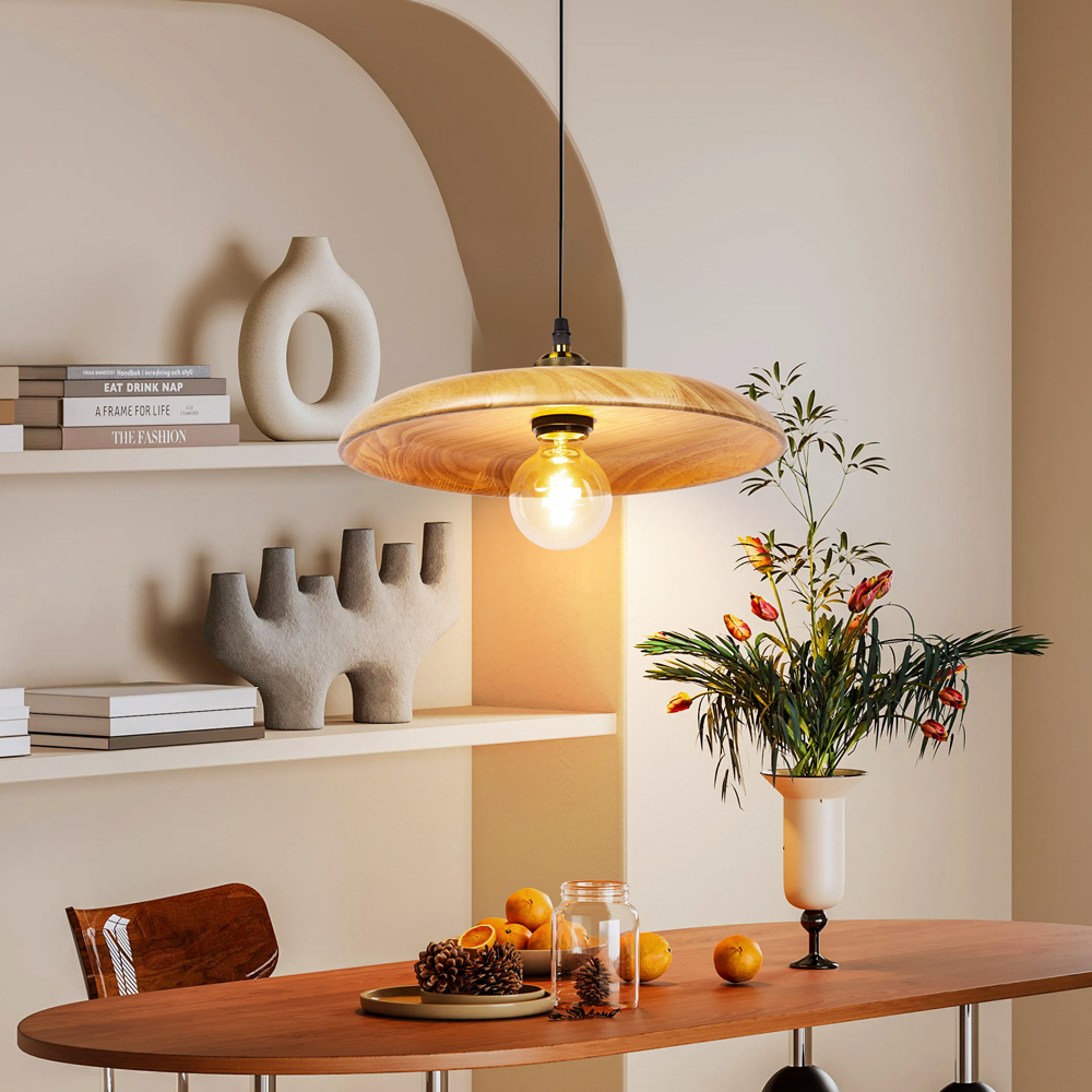 Nordic Wood Pendant Light Retro Lamp Creative Solid Wood chandelier