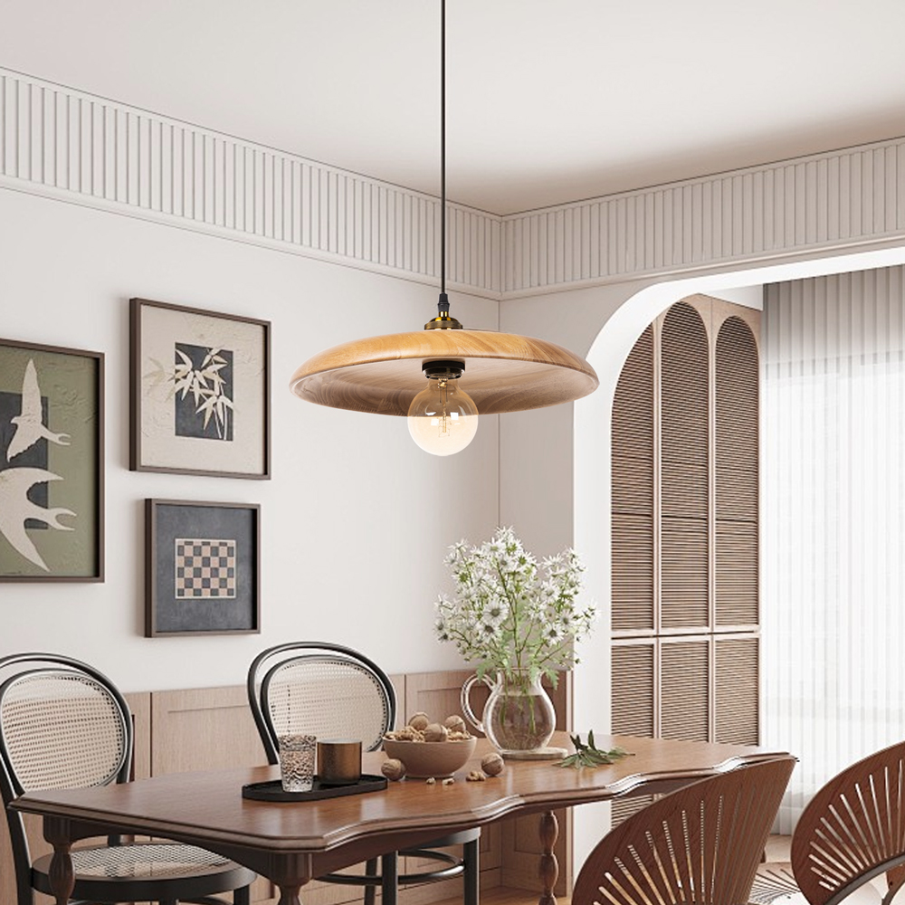 Nordic Wood Pendant Light Retro Lamp Creative Solid Wood chandelier