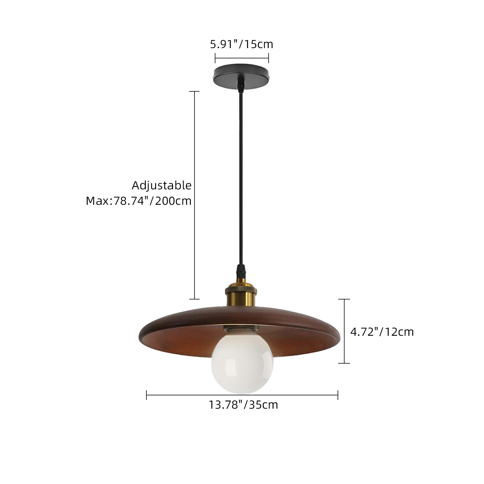 Nordic Wood Pendant Light Retro Lamp Creative Solid Wood chandelier