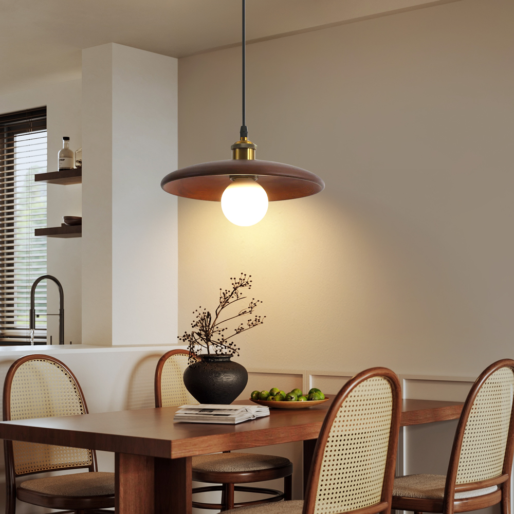 Nordic Wood Pendant Light Retro Lamp Creative Solid Wood chandelier