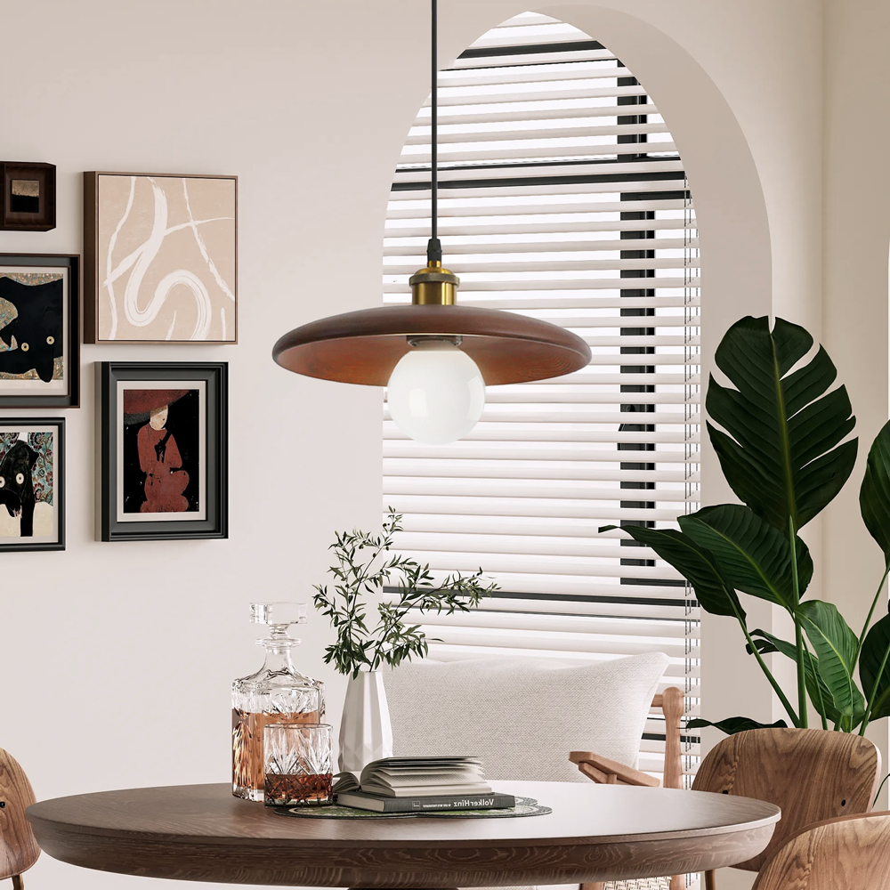Nordic Wood Pendant Light Retro Lamp Creative Solid Wood chandelier