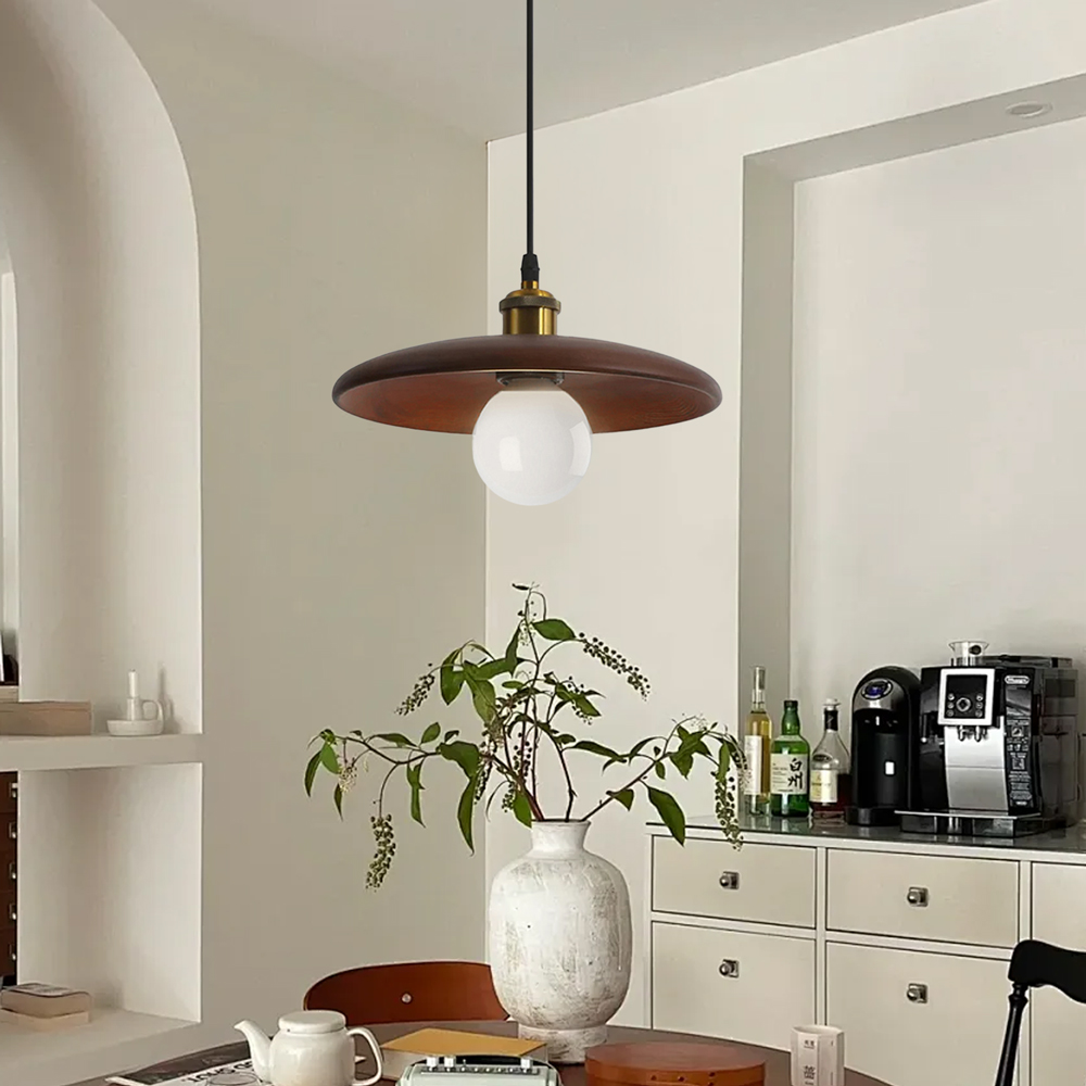 Nordic Wood Pendant Light Retro Lamp Creative Solid Wood chandelier