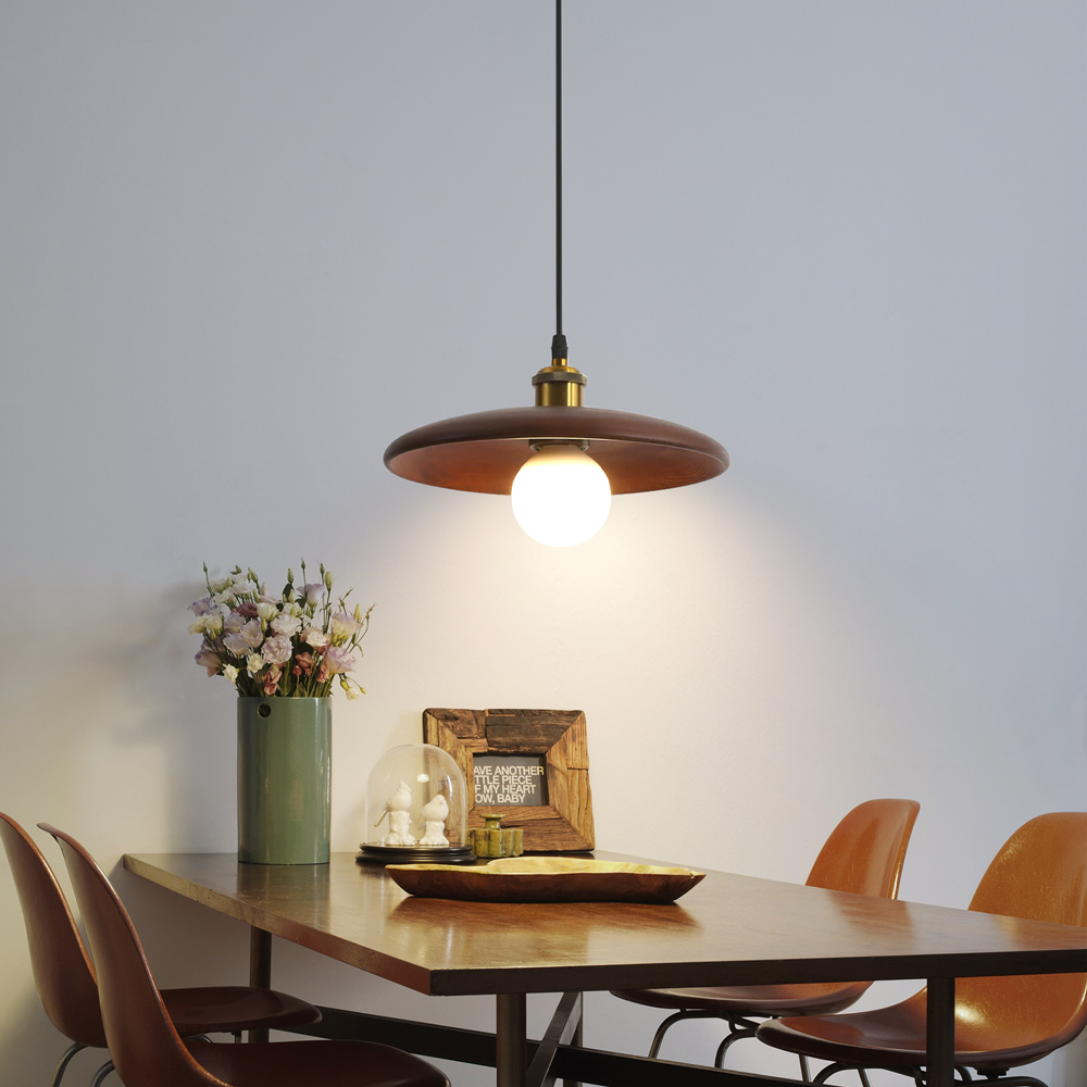 Nordic Wood Pendant Light Retro Lamp Creative Solid Wood chandelier