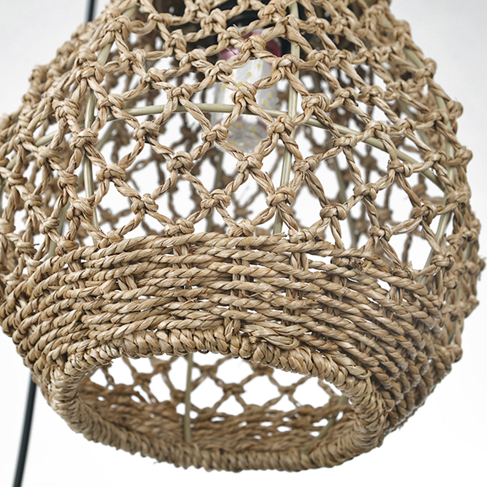 3 In 1 Living Room Pendant Light Wabi-sabi Seaweed Rattan Lamp