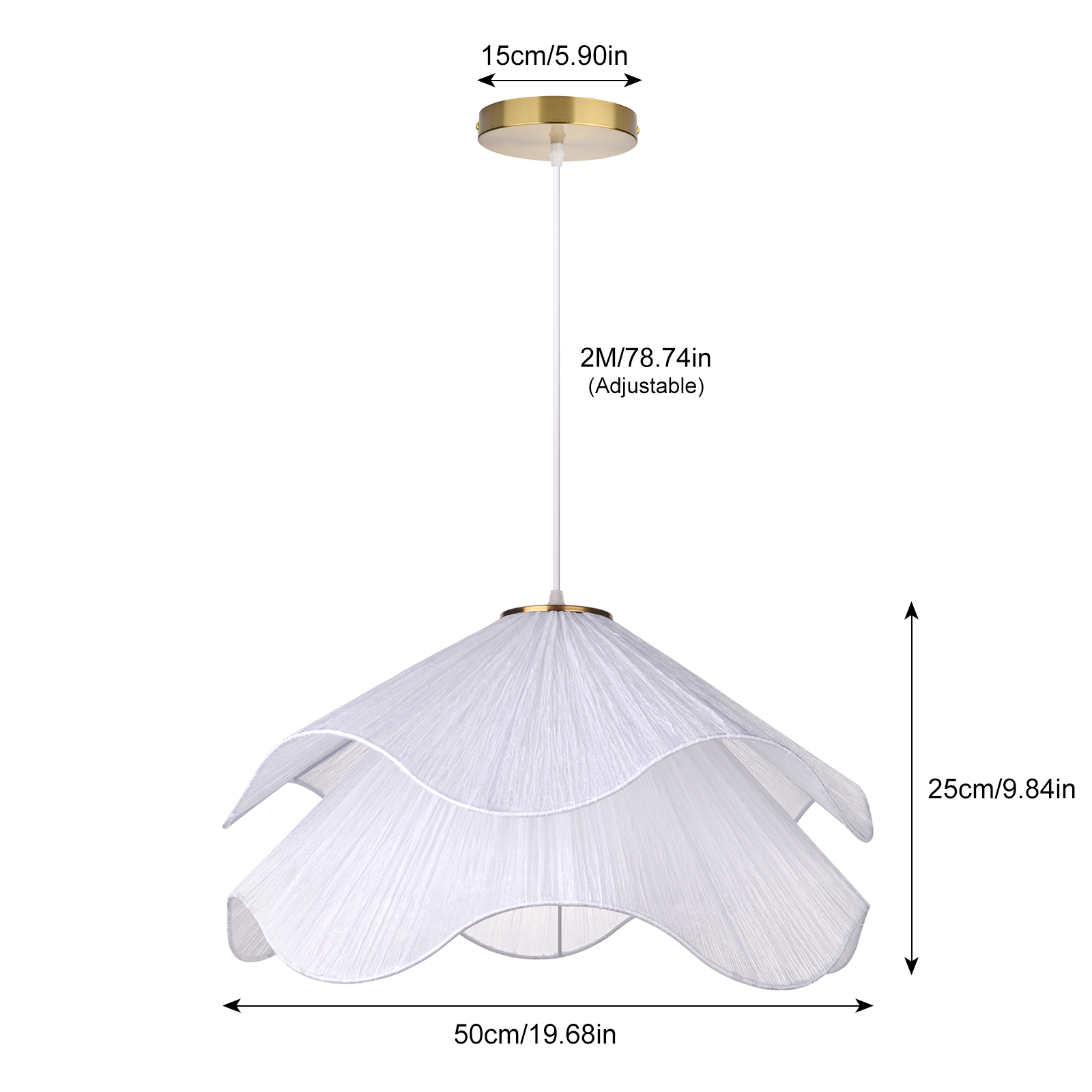 French Style Simple Pendant Light Bedroom Lampshade