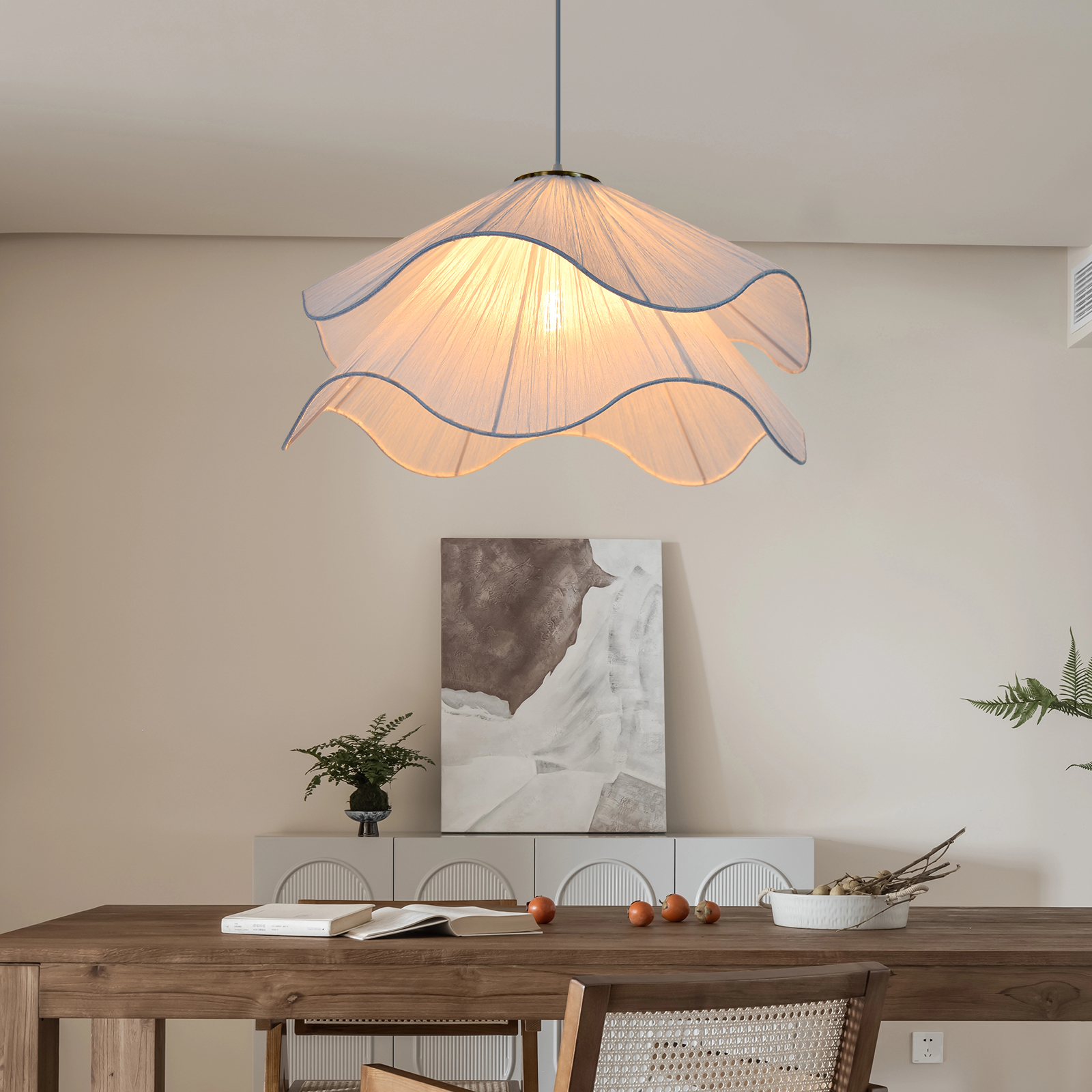 French Style Simple Pendant Light Bedroom Lampshade