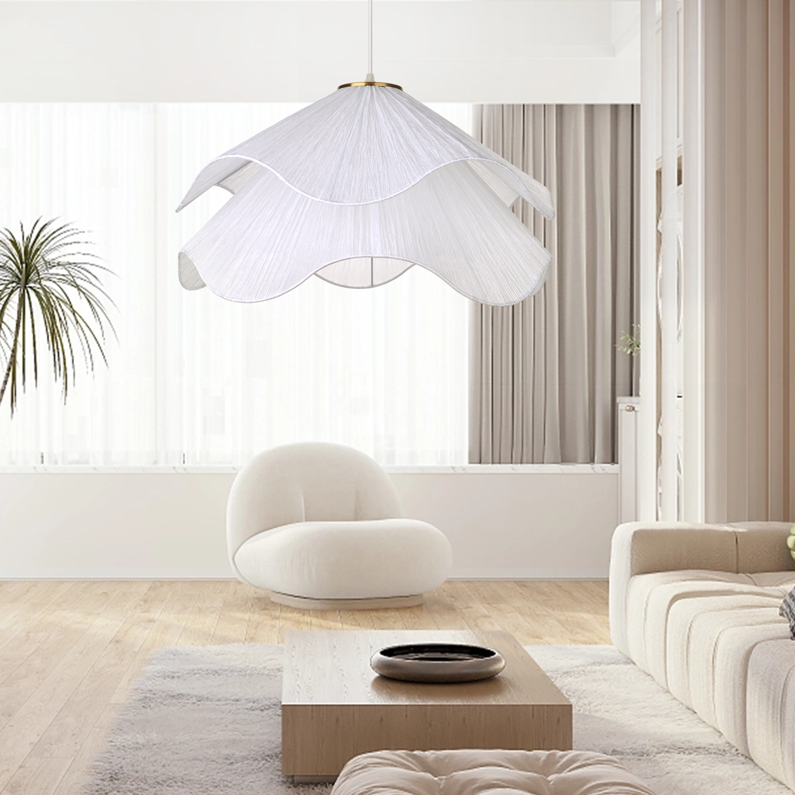 French Style Simple Pendant Light Bedroom Lampshade