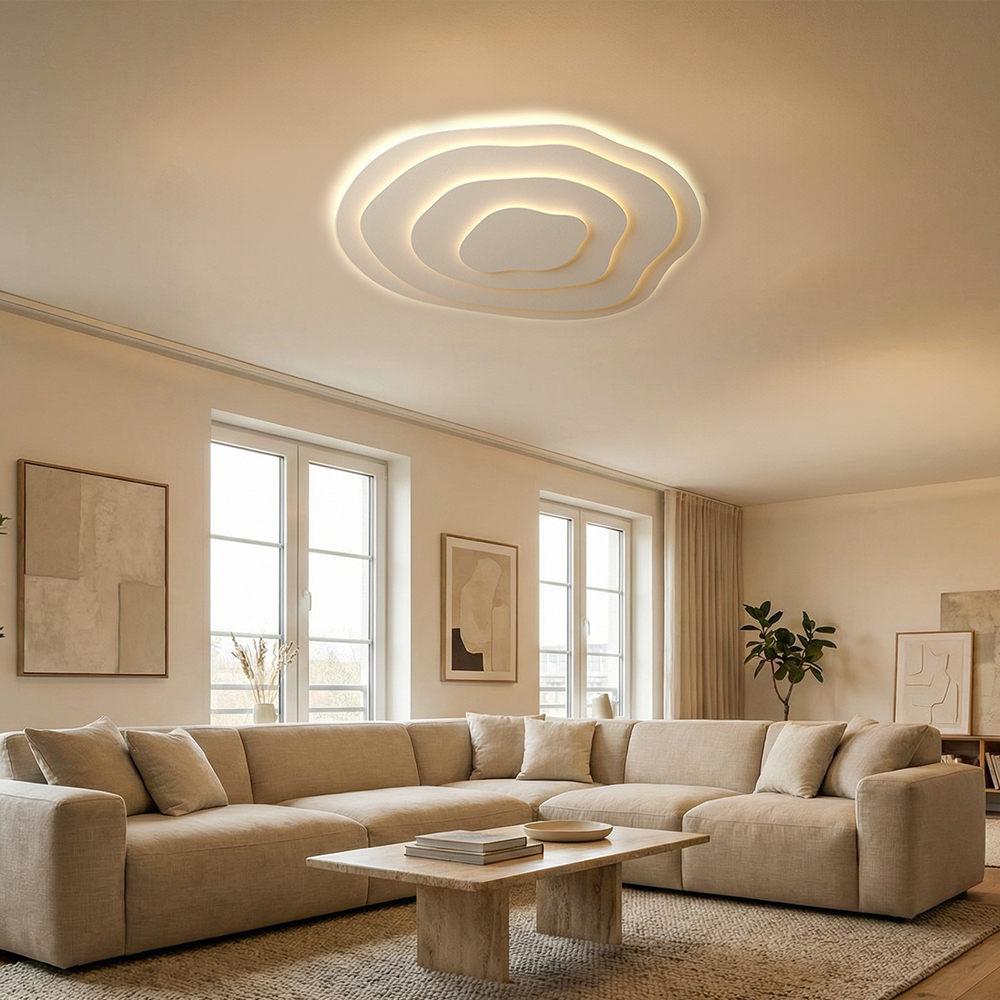 3 Color Dimmable Cloud Shaped Recessed Ceiling Light for Living Room