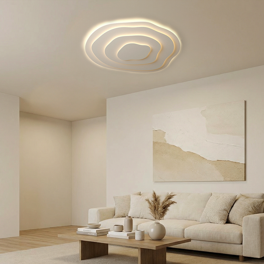 3 Color Dimmable Cloud Shaped Recessed Ceiling Light for Living Room