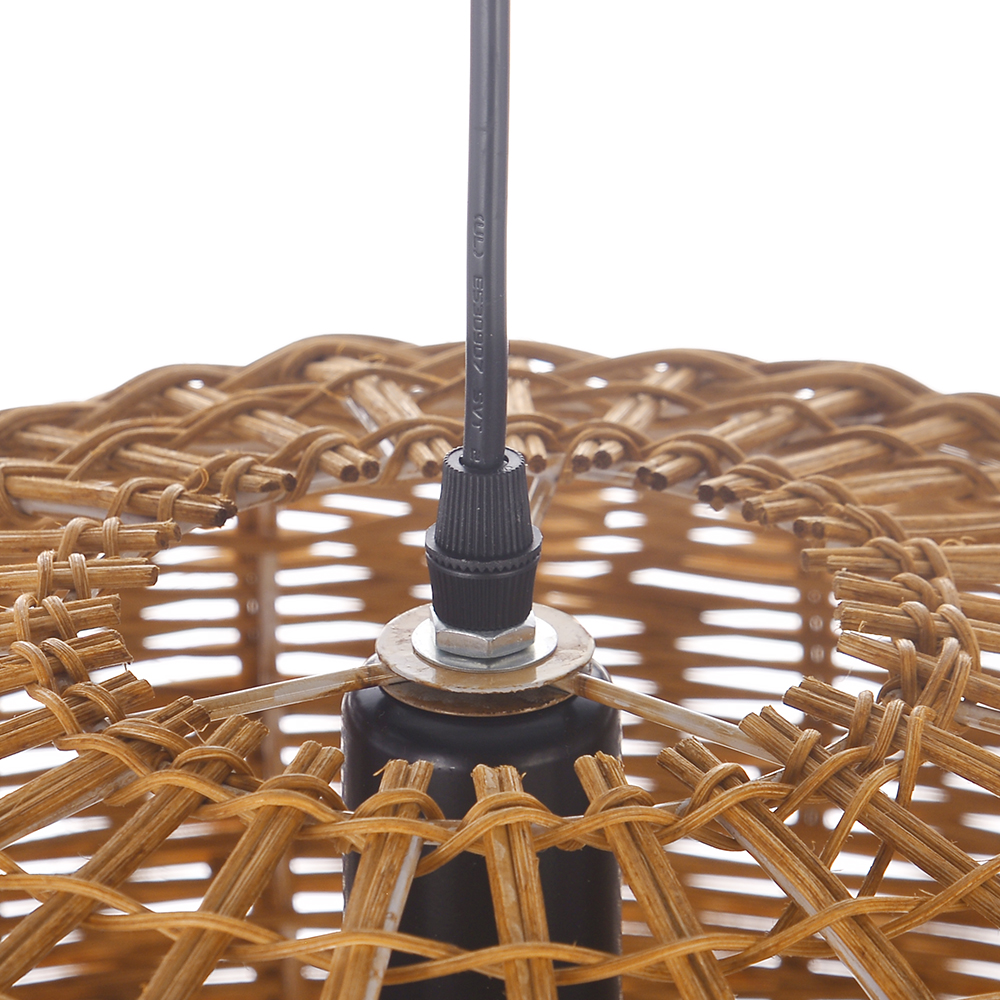 Rattan Chandelier Retro Wabi-sabi  Style Dining Room Pendant Light