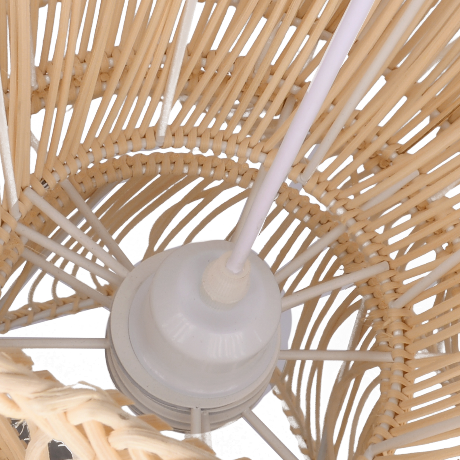 Handcrafted Wabi-Sabi Rattan Chandelier Natural Boho Lighting for Living Room, Dining Room & Bedroom