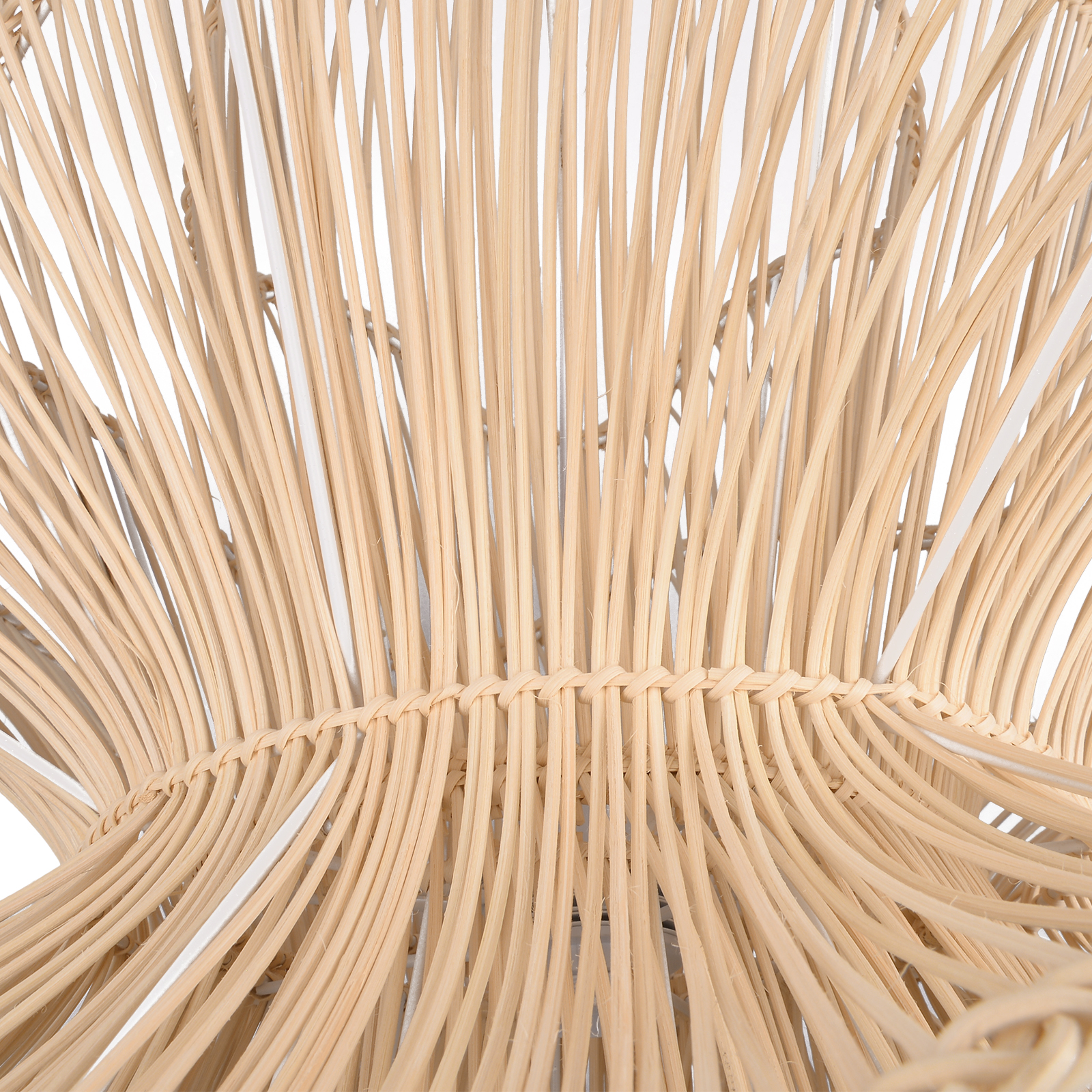 Handcrafted Wabi-Sabi Rattan Chandelier Natural Boho Lighting for Living Room, Dining Room & Bedroom