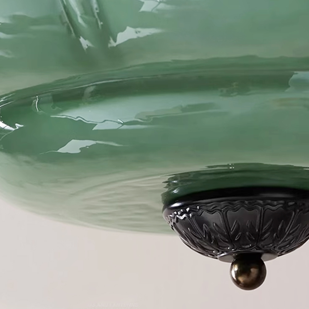 Vintage Simple Glass Pumpkin Pendant Light Kitchen Island Lighting