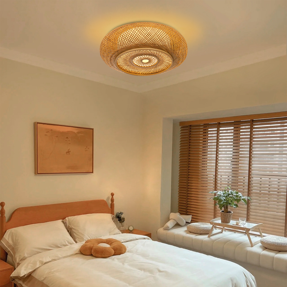 Simple Hand-woven Bamboo Ceiling Light