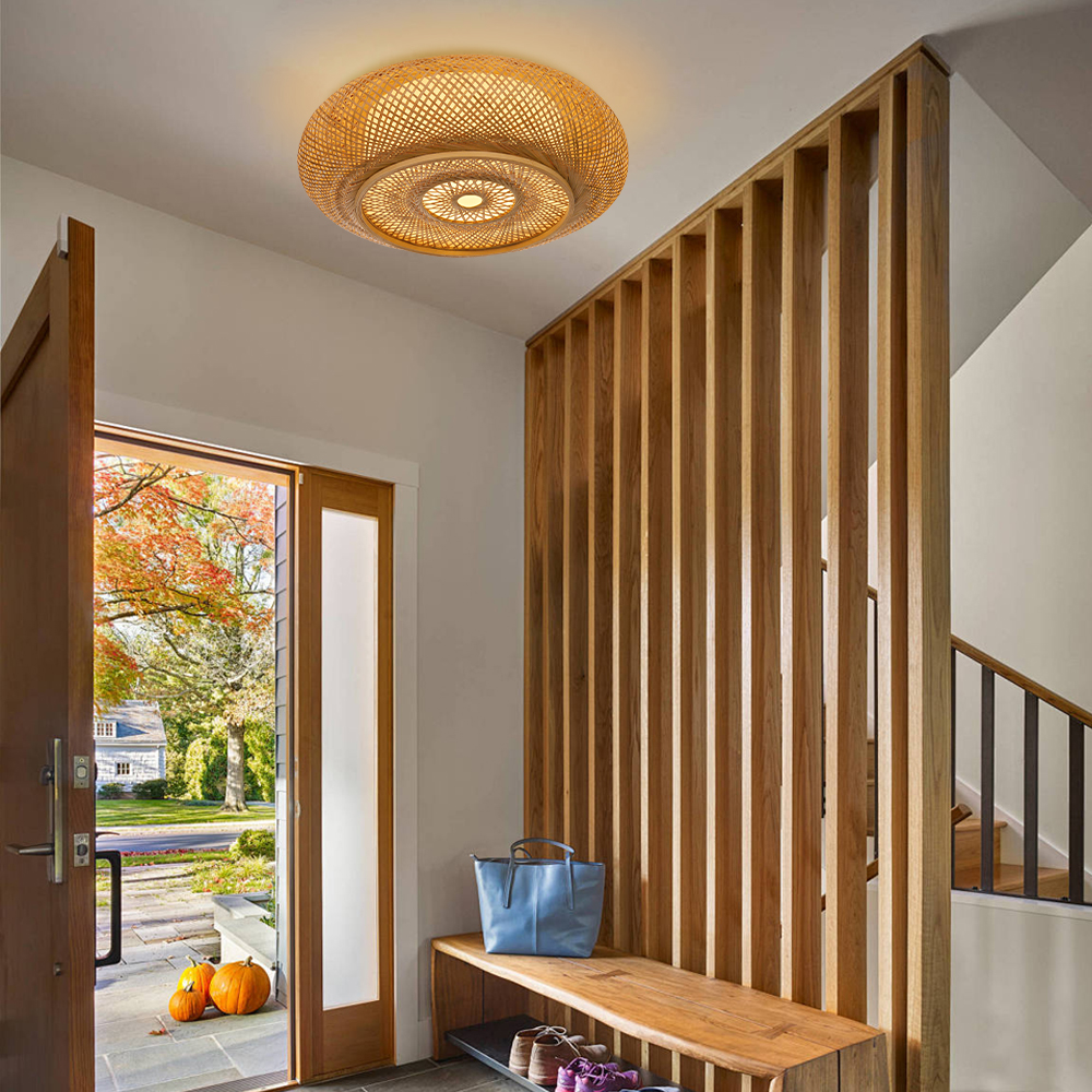 Simple Hand-woven Bamboo Ceiling Light