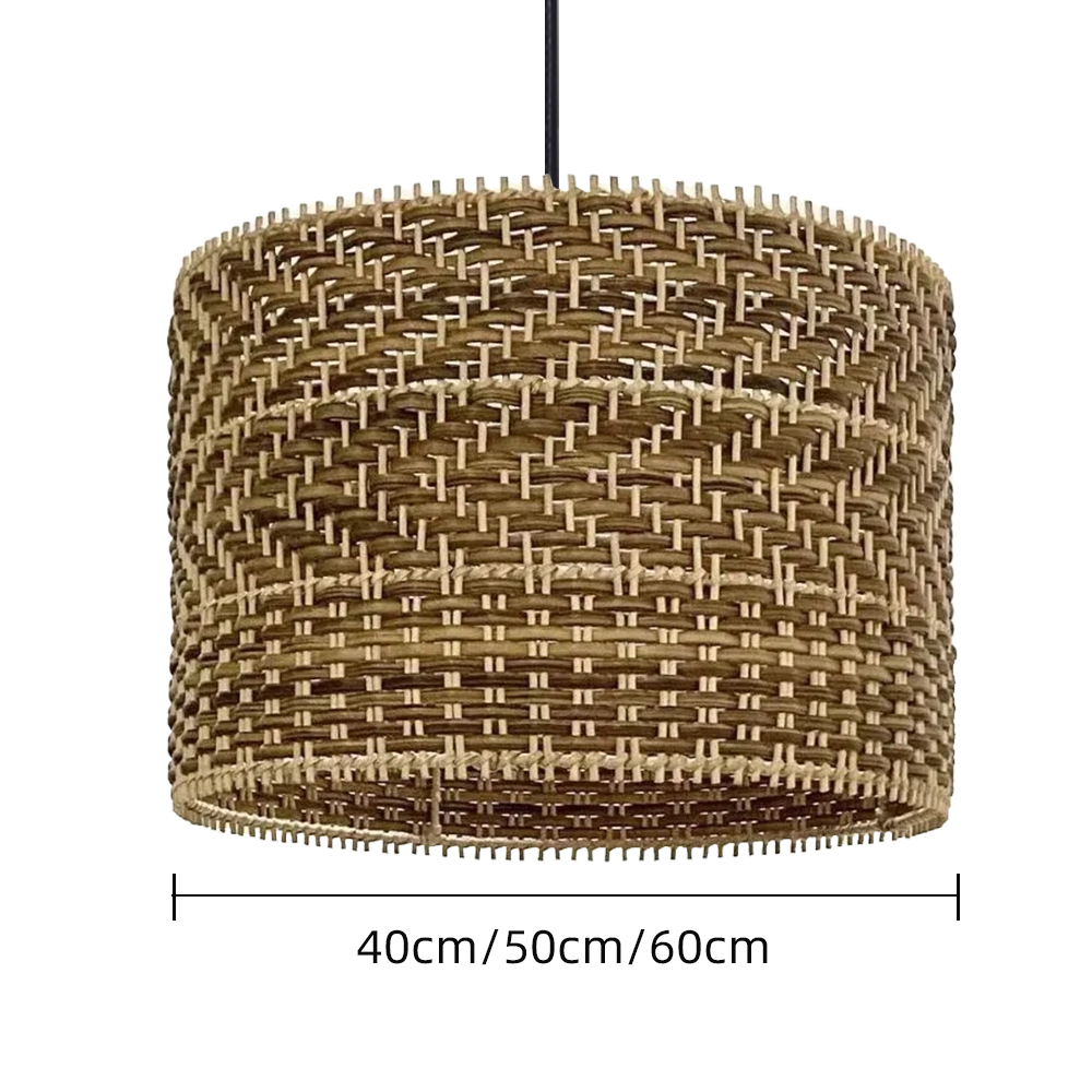 Montecito Drum Shape Rattan Pendant Light for Kitchen Islands