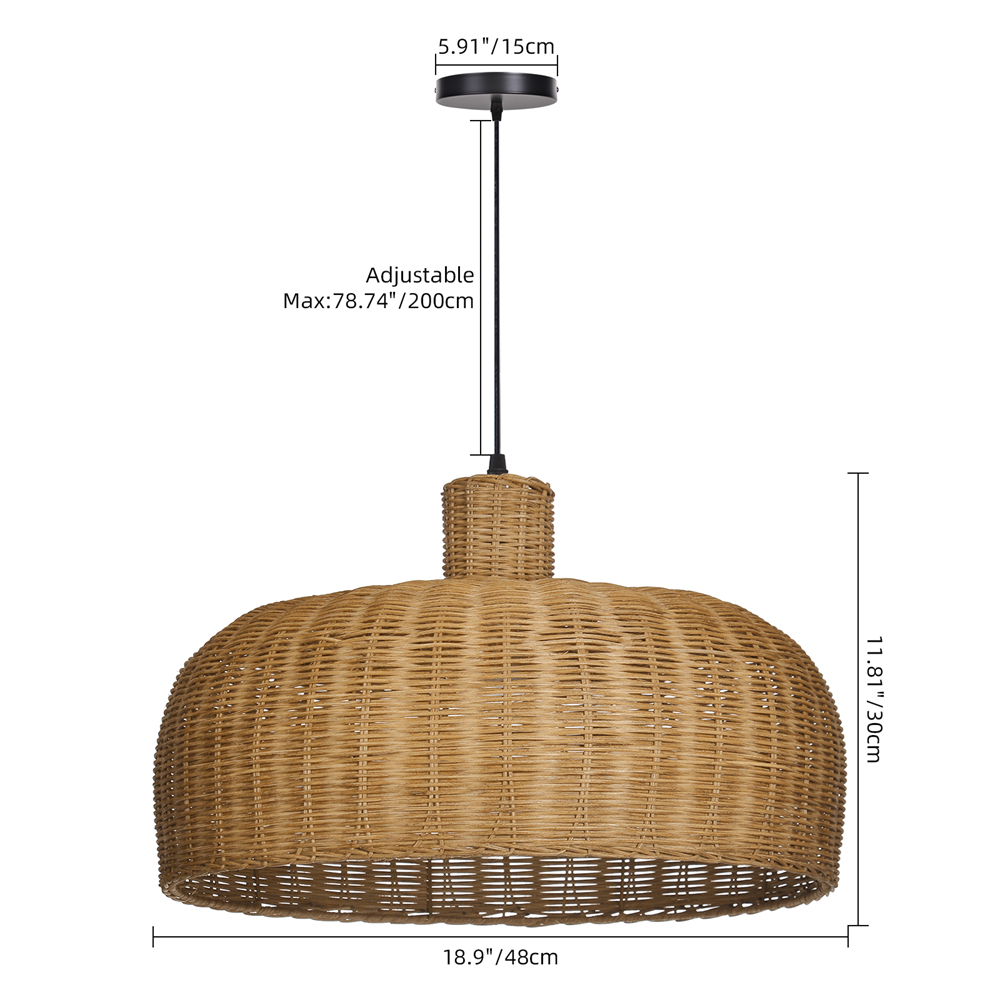 Retro Rattan Japanese Handwoven Restaurant Chandelier