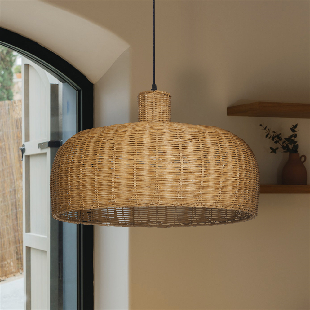 Retro Rattan Japanese Handwoven Restaurant Chandelier
