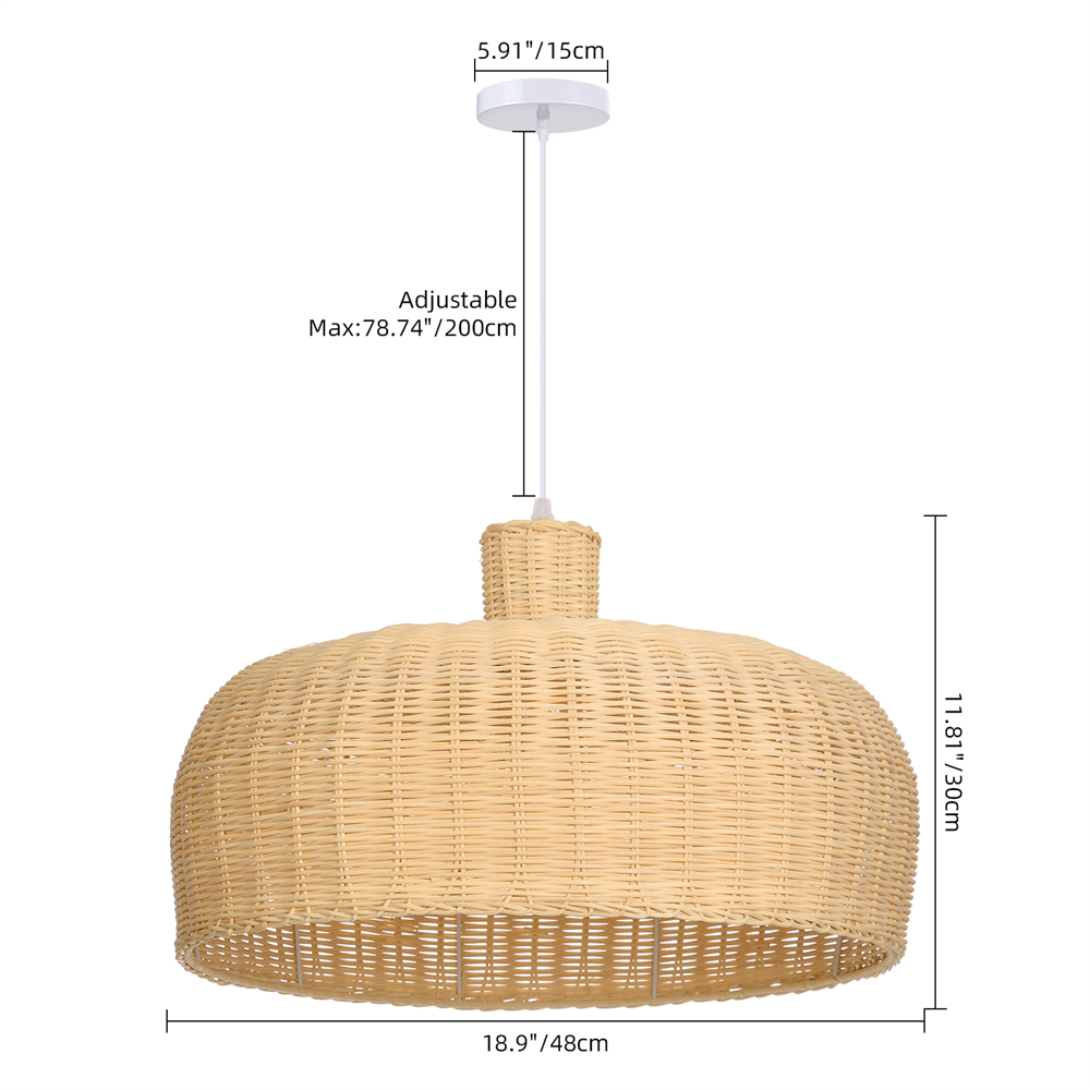 Retro Rattan Japanese Handwoven Restaurant Chandelier