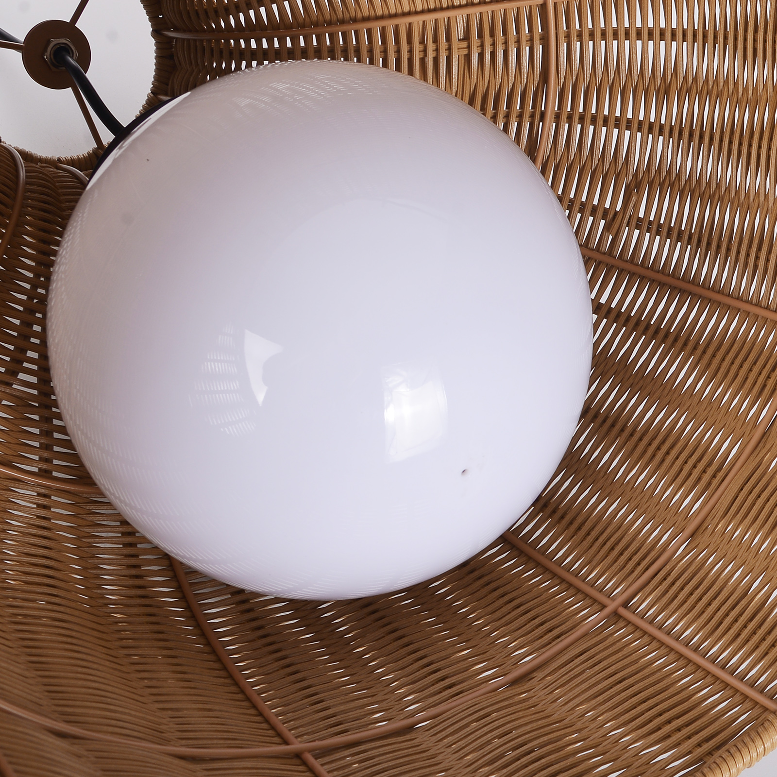 Japanese Style Outdoor Waterproof Rattan Pendant Light Garden Terrace Chandelier