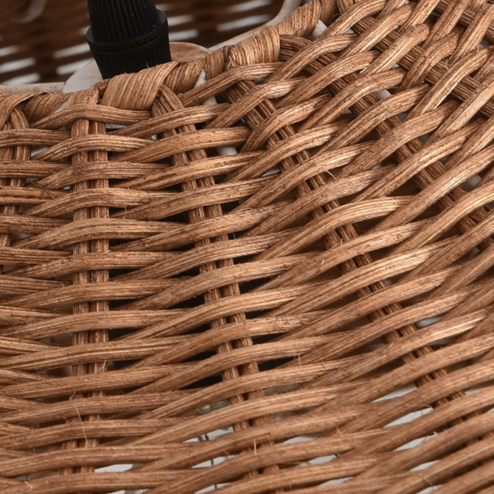 3-Head Chandelier Japanese Rattan Multi-combination Dining Room Pendant Light