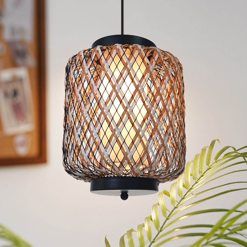 Outdoor Waterproof Lantern Rattan Pendant Lights
