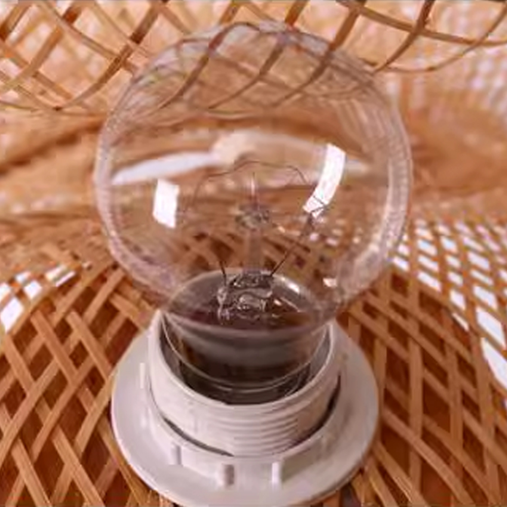 Japanese Style Floor Lamp Living Room Bedroom Vertical Tripod Bamboo Lamp