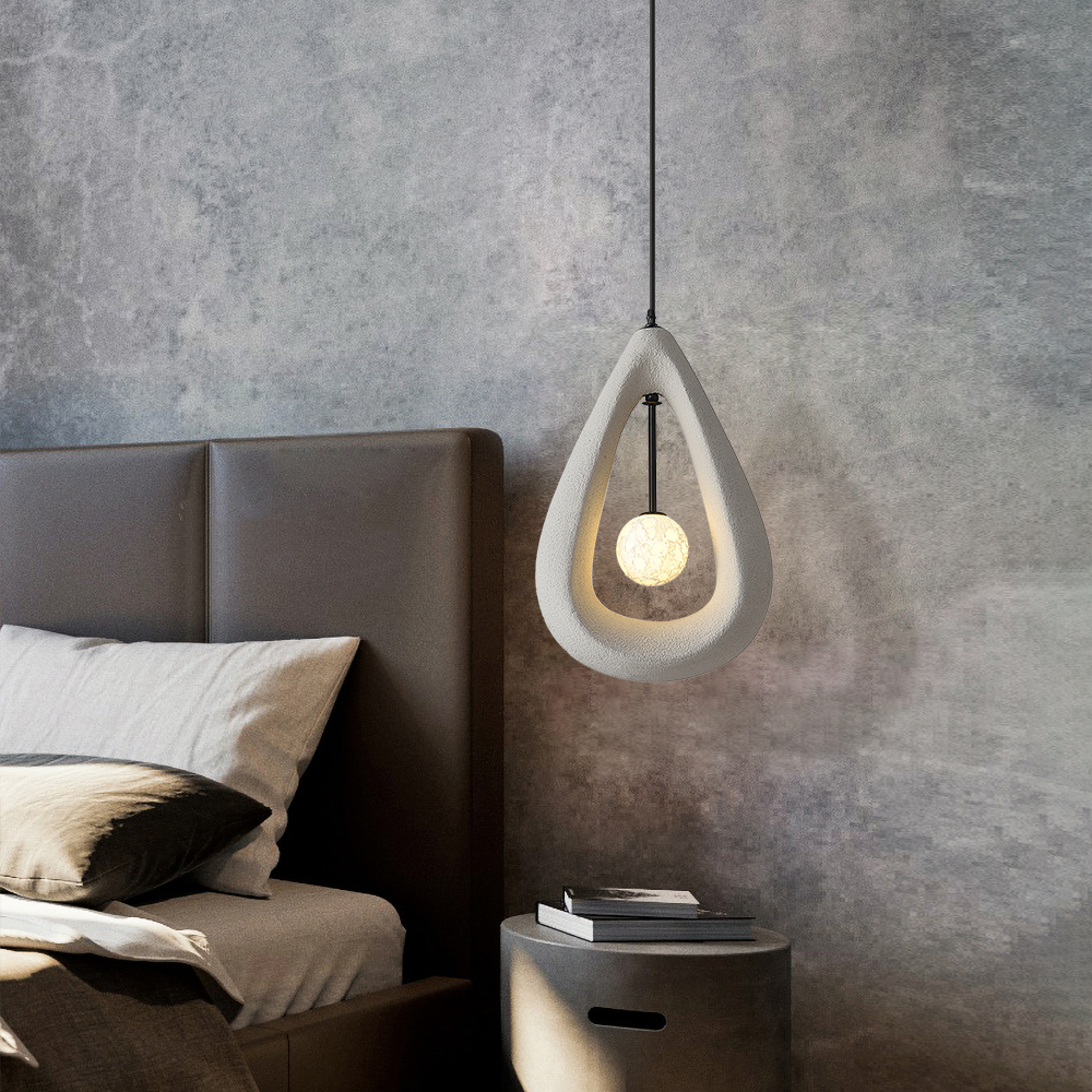 Wabi-Sabi Waterdrop Pendant Light Bedroom Decorative Lamp