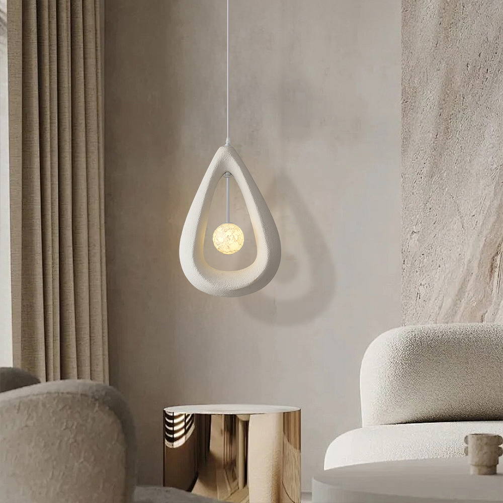 Wabi-Sabi Waterdrop Pendant Light Bedroom Decorative Lamp