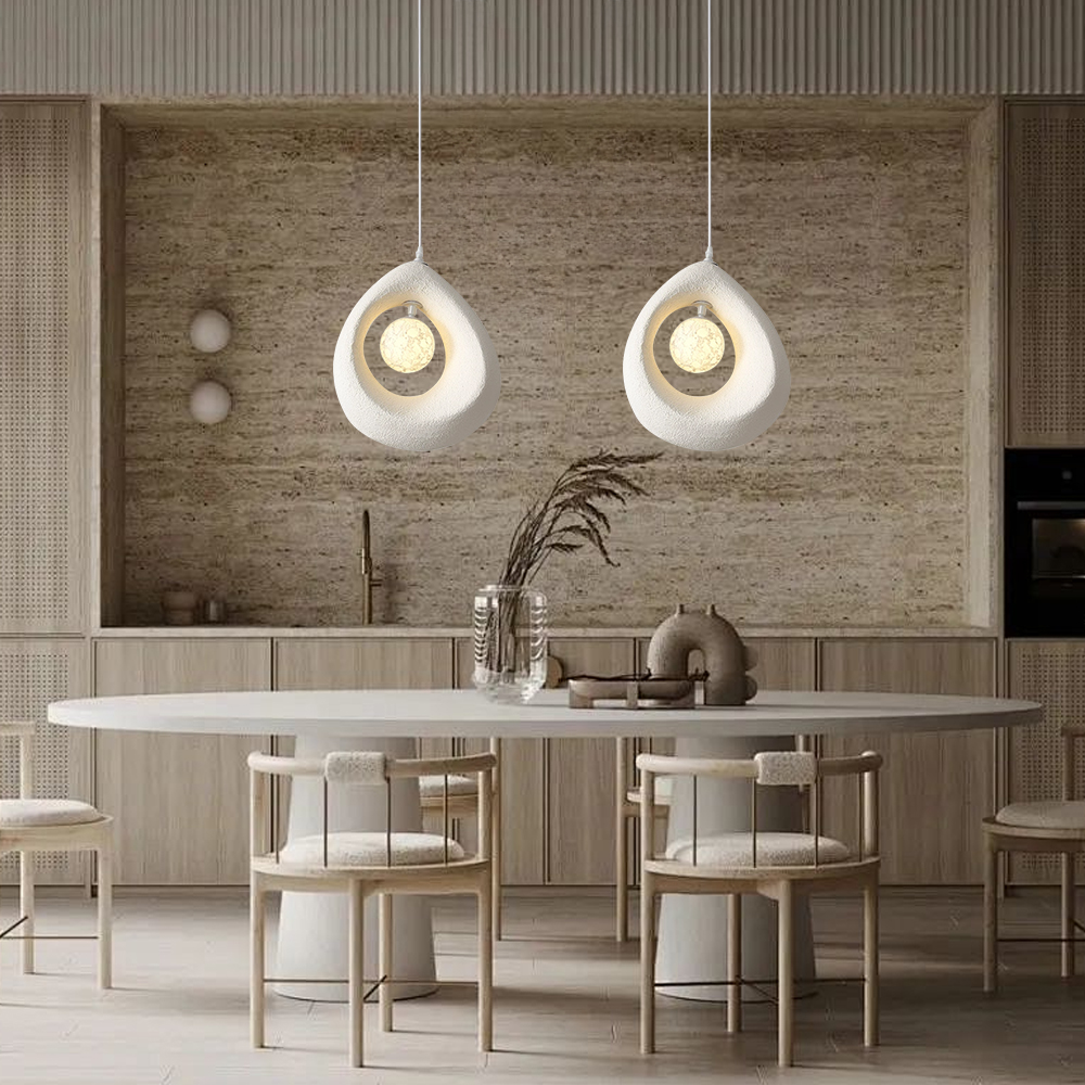 Wabi-Sabi Waterdrop Pendant Light Bedroom Decorative Lamp