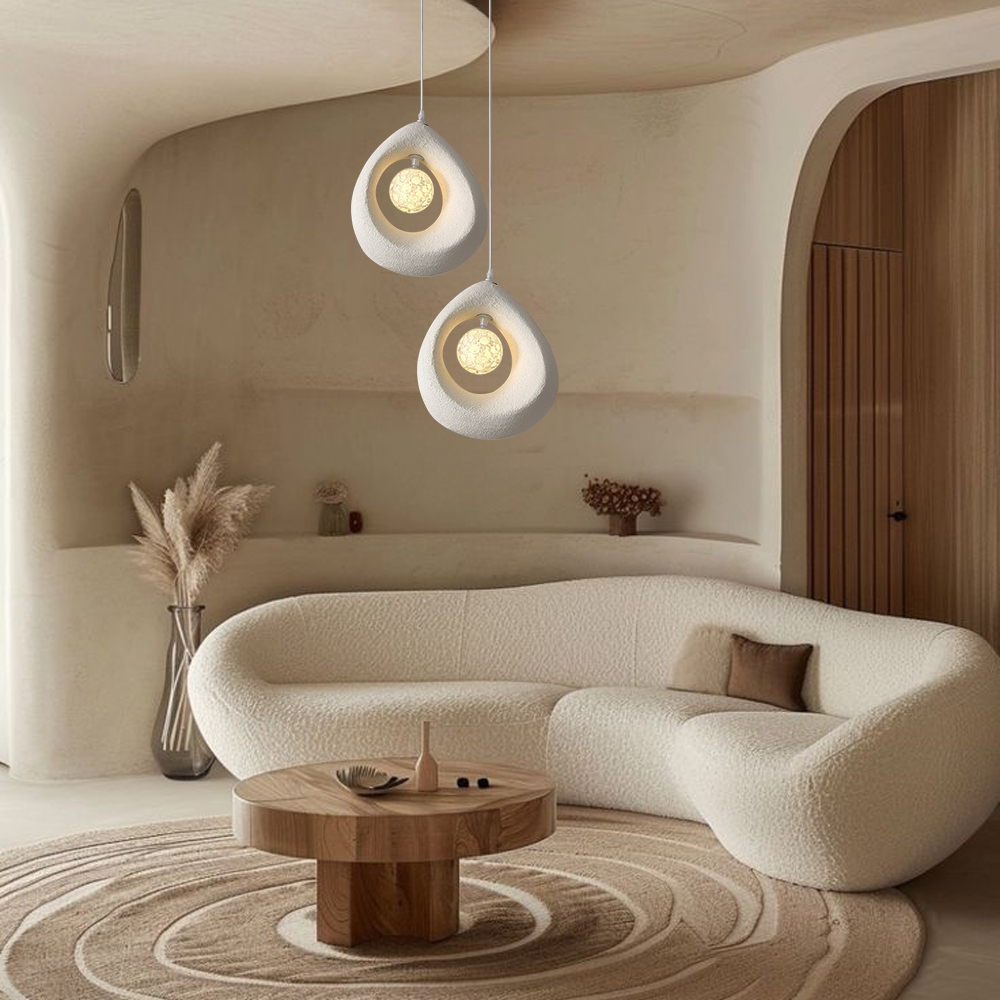 Wabi-Sabi Waterdrop Pendant Light Bedroom Decorative Lamp