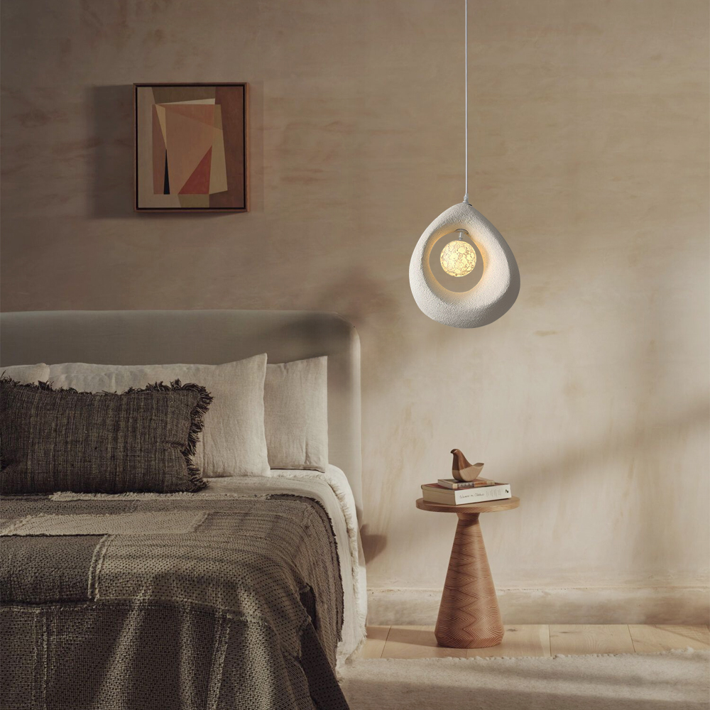 Wabi-Sabi Waterdrop Pendant Light Bedroom Decorative Lamp