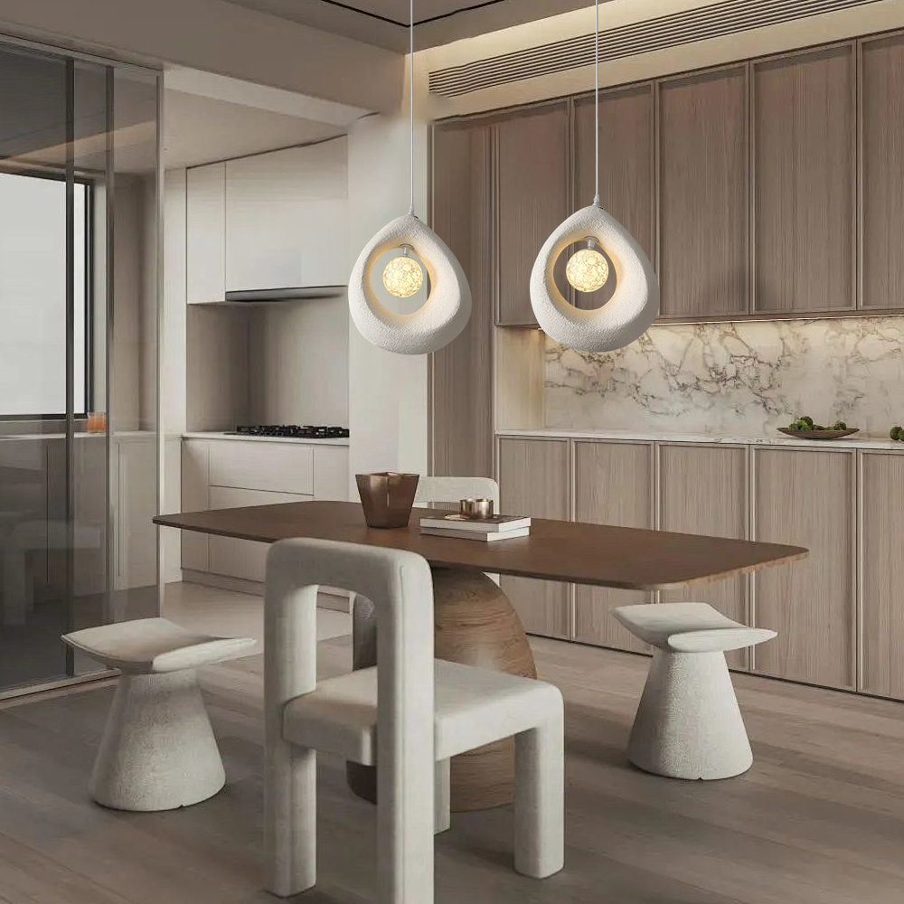 Wabi-Sabi Waterdrop Pendant Light Bedroom Decorative Lamp