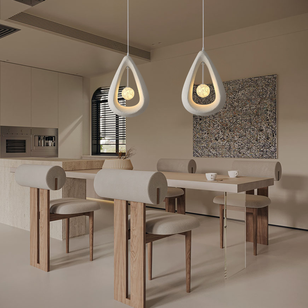 Wabi-Sabi Waterdrop Pendant Light Bedroom Decorative Lamp