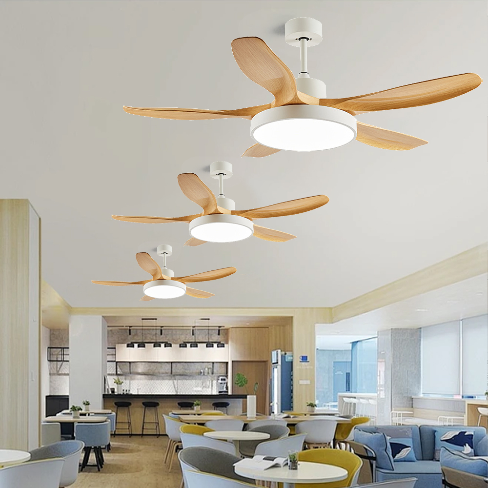 Large Five-leaf Ceiling Fan Light Full Spectrum LED Fan Light