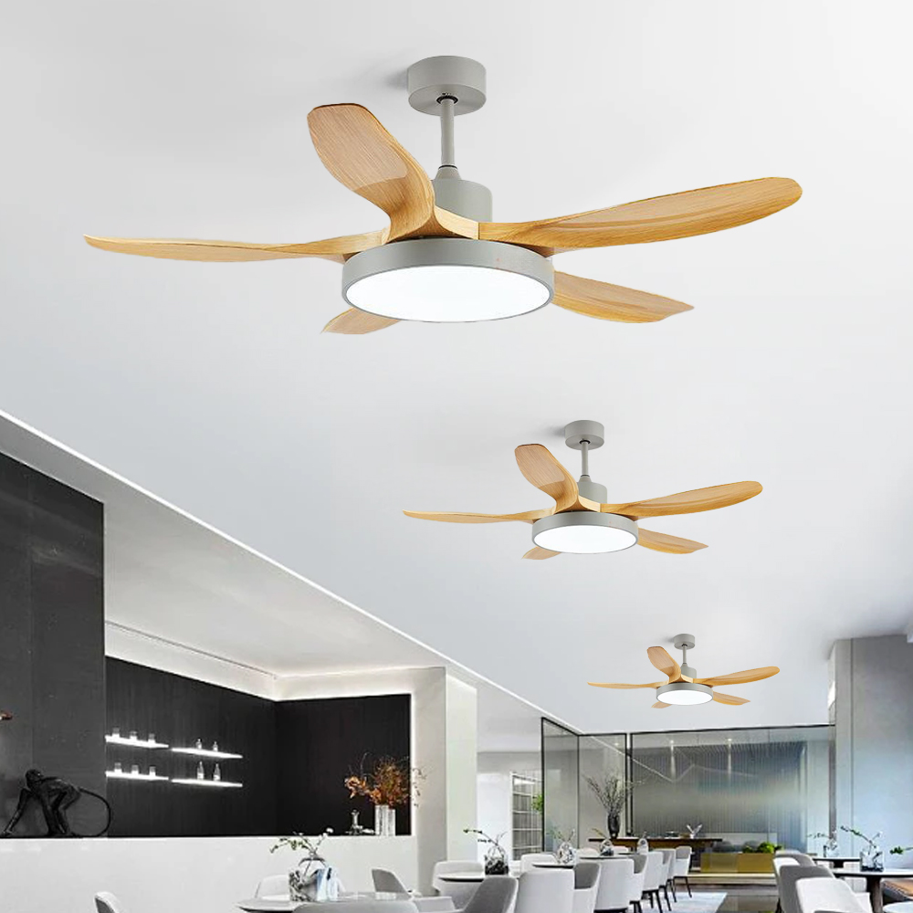 Large Five-leaf Ceiling Fan Light Full Spectrum LED Fan Light